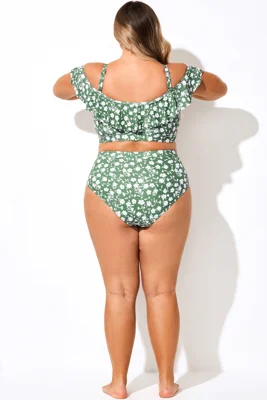 Ditsy Floral Print High-Cut...