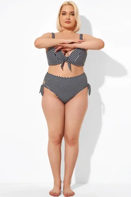 Black Stripe Side Knot High...