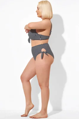 Black Stripe Side Knot High...