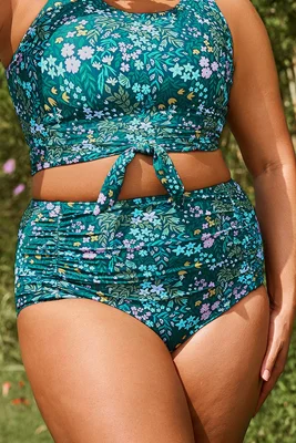 Green Cottage Floral Print...