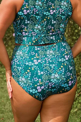 Green Cottage Floral Print...