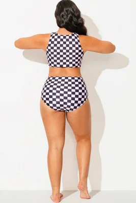 Black Pink Check High...