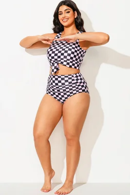 Black Pink Check High...