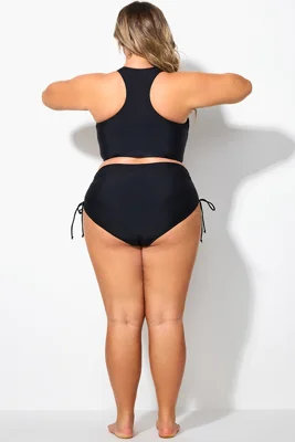 Black Drawstring Side High...