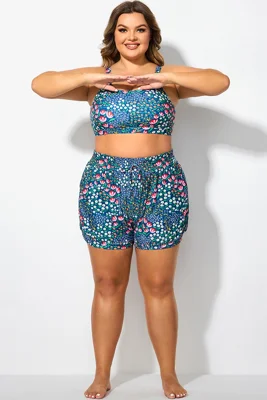 Plus Size Floral Print Mid...