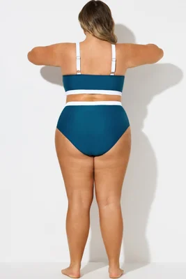 Blue & White Colorblock...