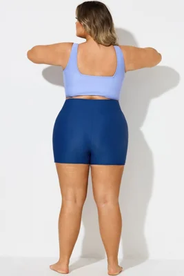 Navy Solid High Waisted...