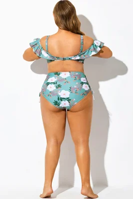 Floral Print Side Knot High...