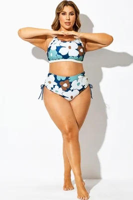 Birch Floral Print Side Knot High Waist Brief