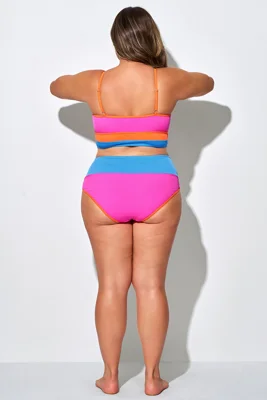 Plus Size Colorblock High...