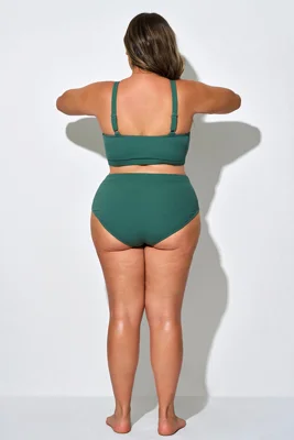 Plus Size Basic Dark Green...