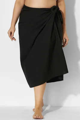 Sexy Side Tie Black Sarong...