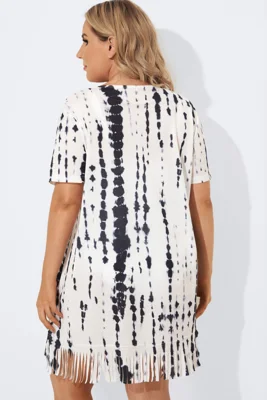 Front Slit Fringe Trim...