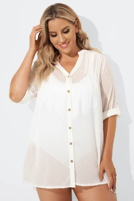 White Button Up Cover Up...