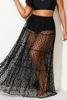 Full Length Polka Dots Mesh...