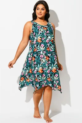 Floral Print Round Neck...