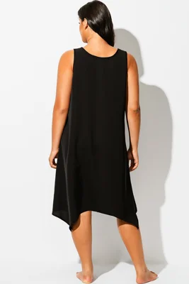 Solid Black Round Neck...