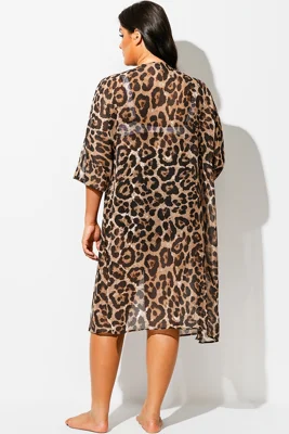 Plus Size Leopard Print...