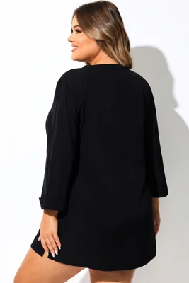 Solid Black Pullover Tunic...