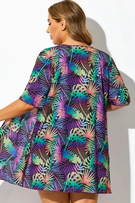 Purple Tropical Plant Print...