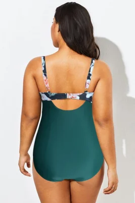 Floral Print Modest Cut-Out...