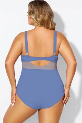 Blue Cut Out Mesh...