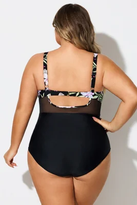 V-Neck Floral Print Wrap...