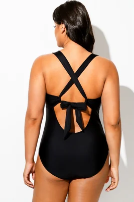 Black & White Lace Up One...