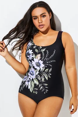 Elegant Flower Print Square...