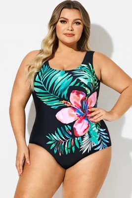 Plus Size Floral Print...