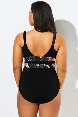 Floral Print Cut Out One...