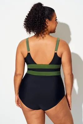 Green Colorblock Cut Out...