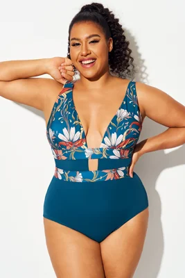 Floral Print Cut Out One...