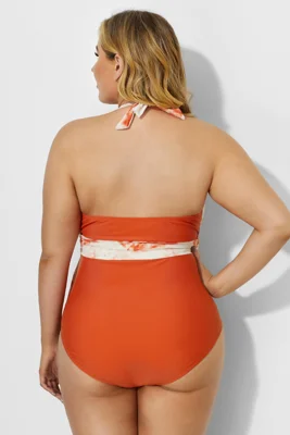 V-neck Tie dye Wrap Halter...