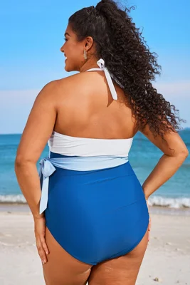 Colorblock Halter Wrap...