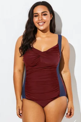 Colorblock Twist Front Push...