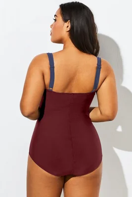 Colorblock Twist Front Push...