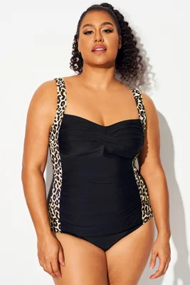 Leopard Print Twist Front...