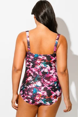 Floral Print Twist Front...