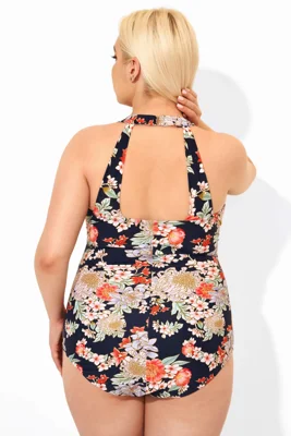 Floral Print H-Back Sarong...