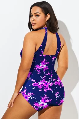 Purple H-Back Sarong Front...