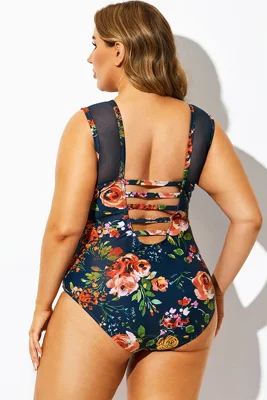 Bouquet Floral Print Mesh...