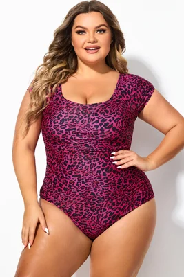 Pink Leopard Print Modest...