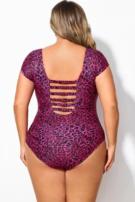 Pink Leopard Print Modest...