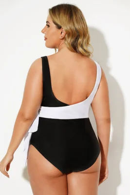 Black & White V-neck Tie...