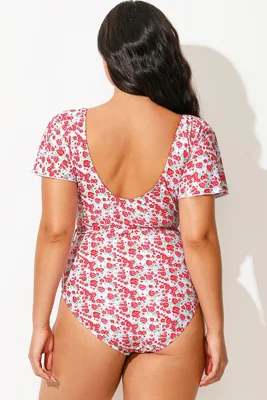 Floral Printed One Piece...