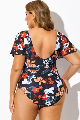 Floral Printed One Piece...