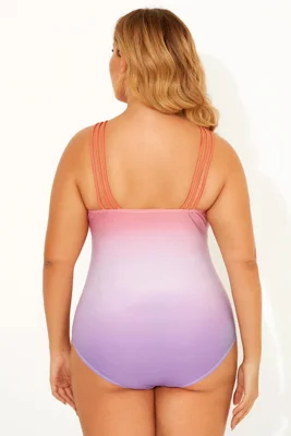 Ombre Color Keyhole Halter...