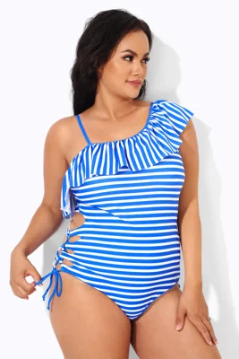 Blue & White Striped...