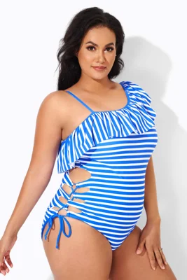 Blue & White Striped...